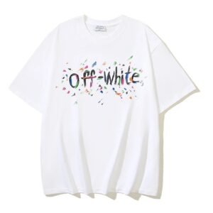Off-White Graffiti Style White T-shirt