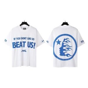 Hellstar Blue and White Trendy Style T - Shirt