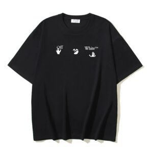 Off-White Gesture Style Black T-shirt