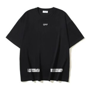 Off-White minimalist style black T-shirt