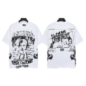 Hellstar Records series street-style white T-shirts