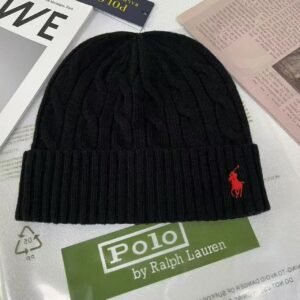 Ralph Lauren Polo Black Trendy Brand Knitted Hat