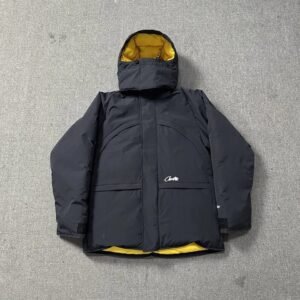 Corteiz retro-style black cotton-padded jacket