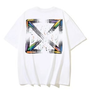 Off-White Arrow Graffiti Style White T-shirt