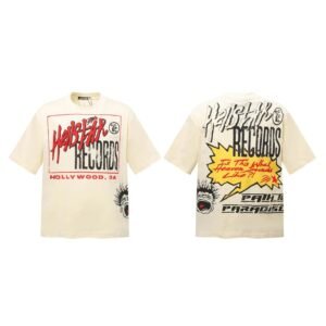 Hellstar Records Trendy and Cool Style Off-white T-shirt