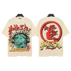 Hellstar Trendy and Cool Style Beige T-shirt