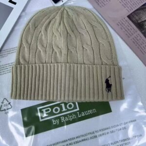 Ralph Lauren Polo Retro-style Beige Knitted Hat
