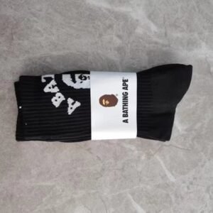 Bape Ape Head Trendy Socks (Black Style)