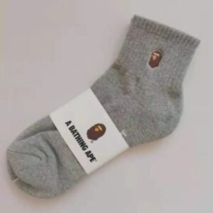 Bape Ape Head trendy brand gray socks