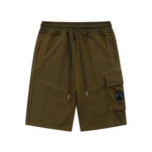 C.P.-style military green cargo shorts
