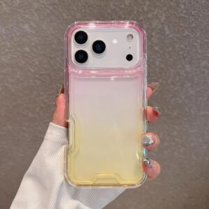 Transparent Gradient Trendy Brand iPhone Phone Case