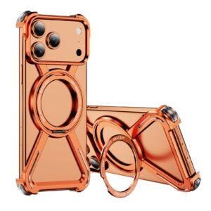 ROCK Magnetic Bracket Trendy Orange Phone Case
