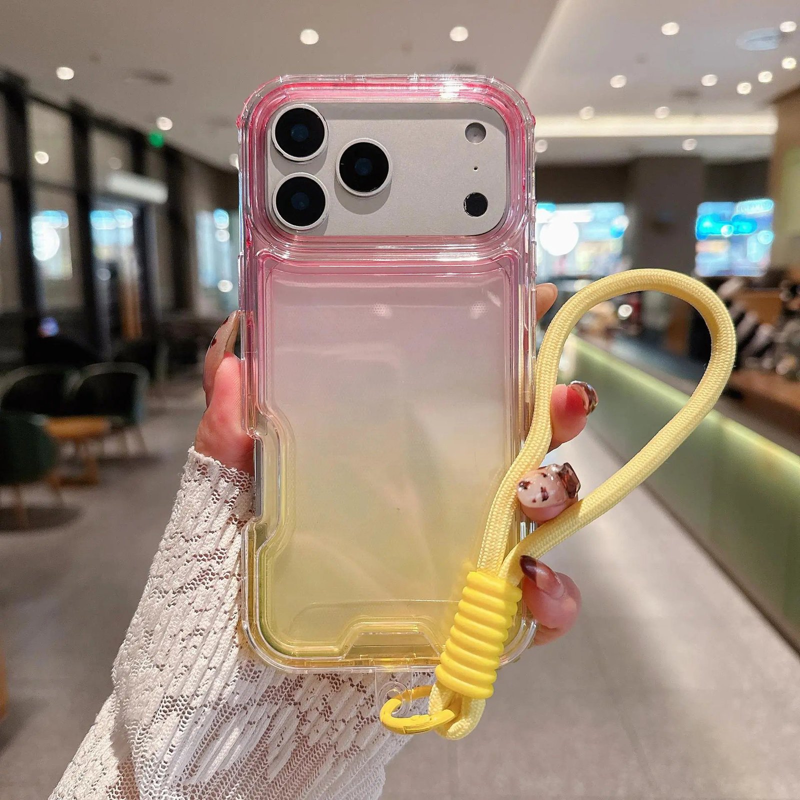 Gradient and Transparent Style iPhone Case for Trendy Brands