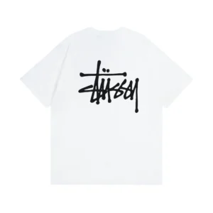 Stussy Basic Minimalist Style White T-Shirt