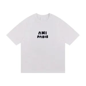 AMI Paris Minimalist White T-Shirt
