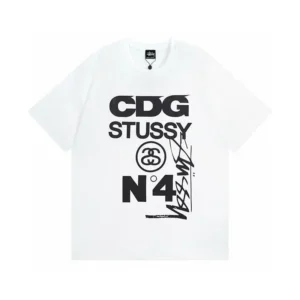 Stussy Collaboration Minimalist White T-Shirt