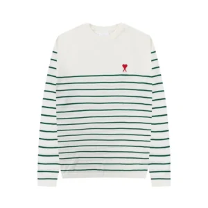 AMI Stripe Minimalist White Knit