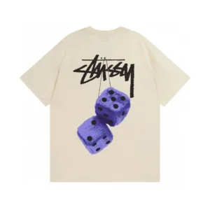 Stussy Dice-Print Beige T-Shirt