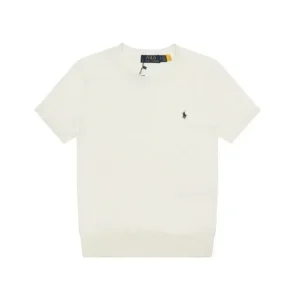 Ralph Lauren Solid Colour Minimalist White T-Shirt