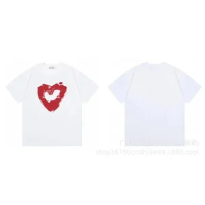 MAISON Heart-Printed Streetwear White T