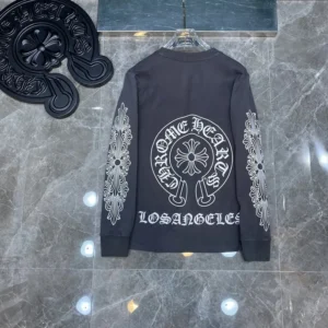 Chrome Hearts Vintage-Style Black Long-Sleeved Top