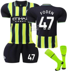 24-25 Manchester City away kit with numbers