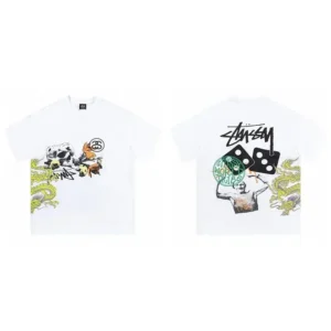 Stussy Printed Streetwear White T-Shirt