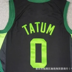 Tatum's black and green sporty jersey