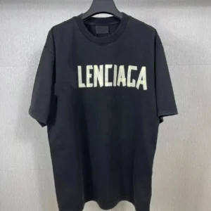 Balenciaga Letter Style Black T-Shirt