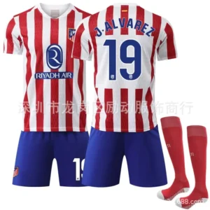 25-26Atletico Madrid Home Kit with Number