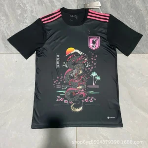 Adidas Anniversary edition Japanese style black short-sleeve shirt