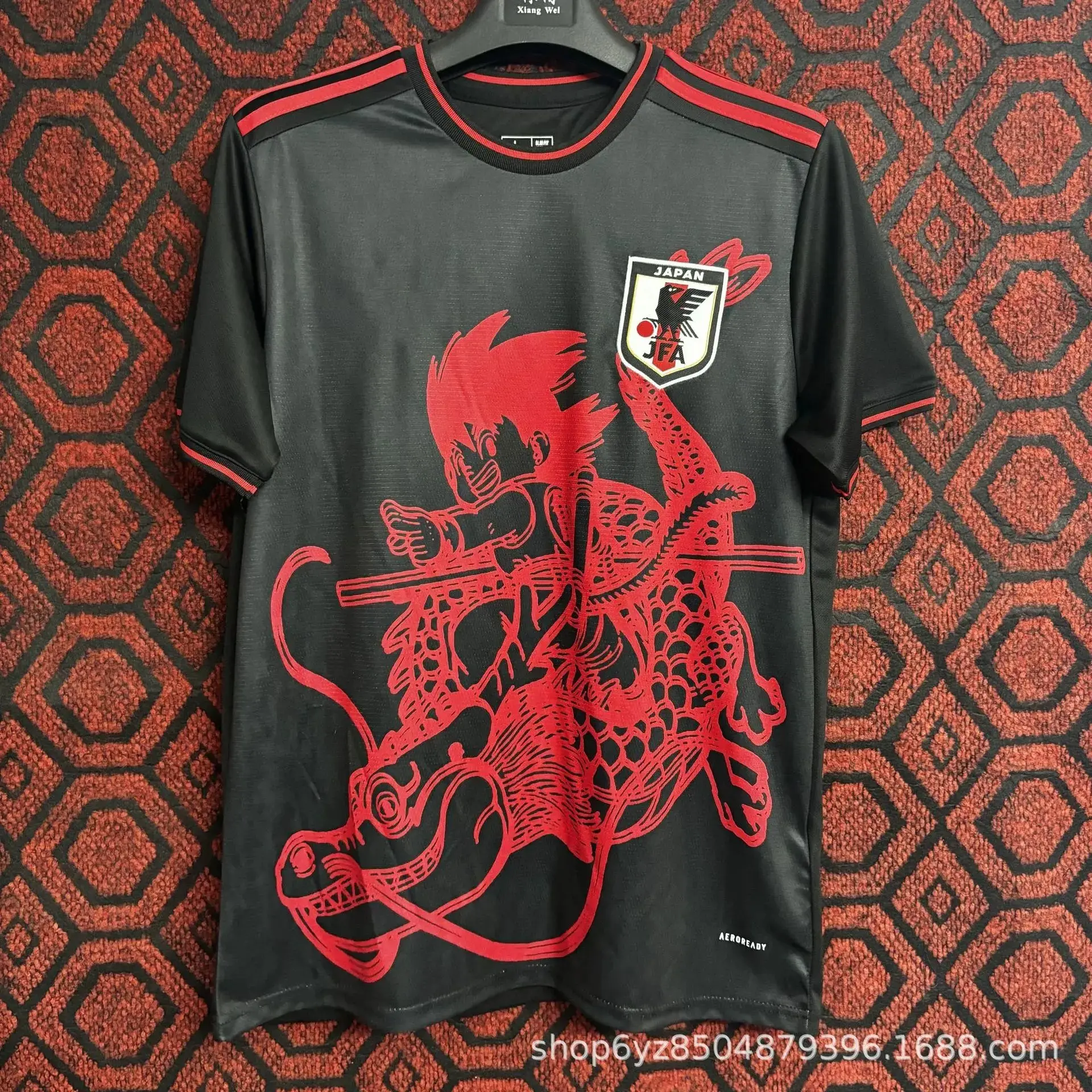 Japan team's anniversary edition trendy black and red jersey
