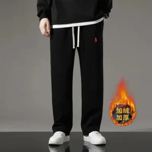 Ralph Lauren Fleece-Lined Thickened Black Sweatpants