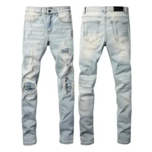 AMI distressed jeans in light blue