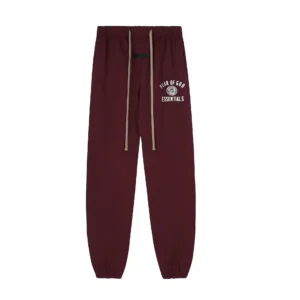 ESSENTIALS Minimalist Burgundy Sweatpants