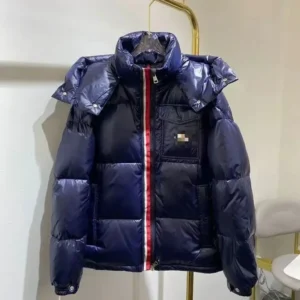 Moncler classic series fashion navy blue down jacket