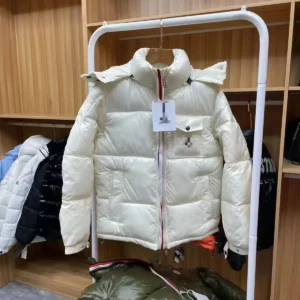 Moncler glossy fashion white down jacket