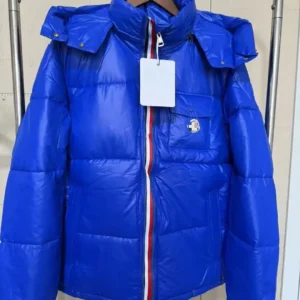 Moncler fashion blue down jacket