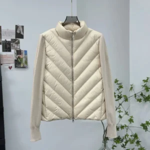 Moncler Diamond Quilted Fashion Beige Jacket