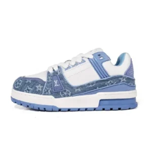 Louis Vuitton LV Trainer series blue and white sports shoes