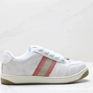 Gucci retro - style white canvas shoes