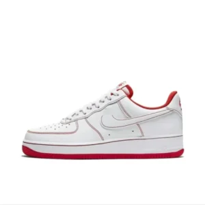 Nike Air Force 1 red and white sports shoes