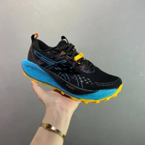 ASICS Trail Running (Off-road) Black-Blue-Yellow Sports Shoes