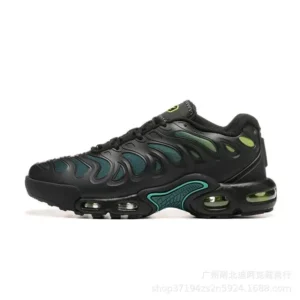 Nike Air cushion retro style black and green shoes