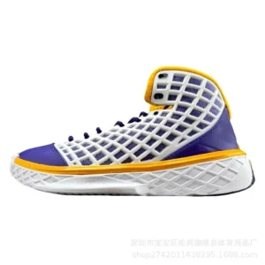 Nike Kobe series retro purple and yellow basketball shoes