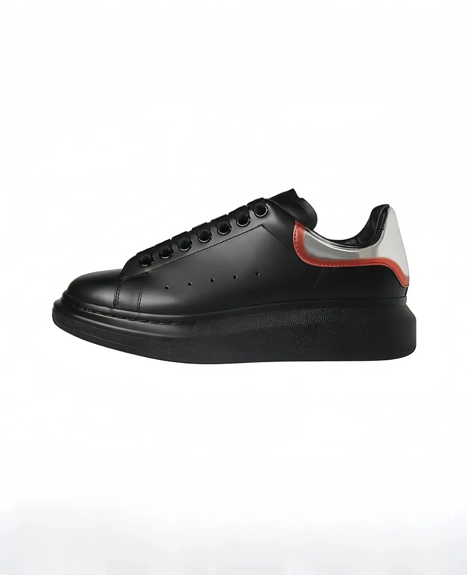 McQueen casual style black and red color - matched low - top sneakers