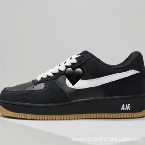 Nike Air Force 1 simple black and white sports shoes