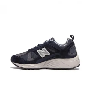 New Balance retro-style grey and black athletic shoes