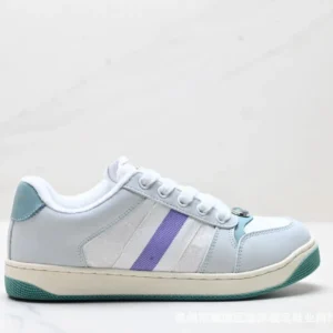 Gucci retro light blue sports shoes