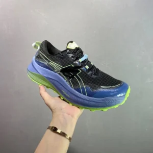 ASICS Trail Wind Black-Blue-Green Running Shoes